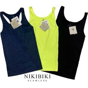 3 NIKIBIKI Sport Seamless Stretch Tank Tops Size S/M New with Tags